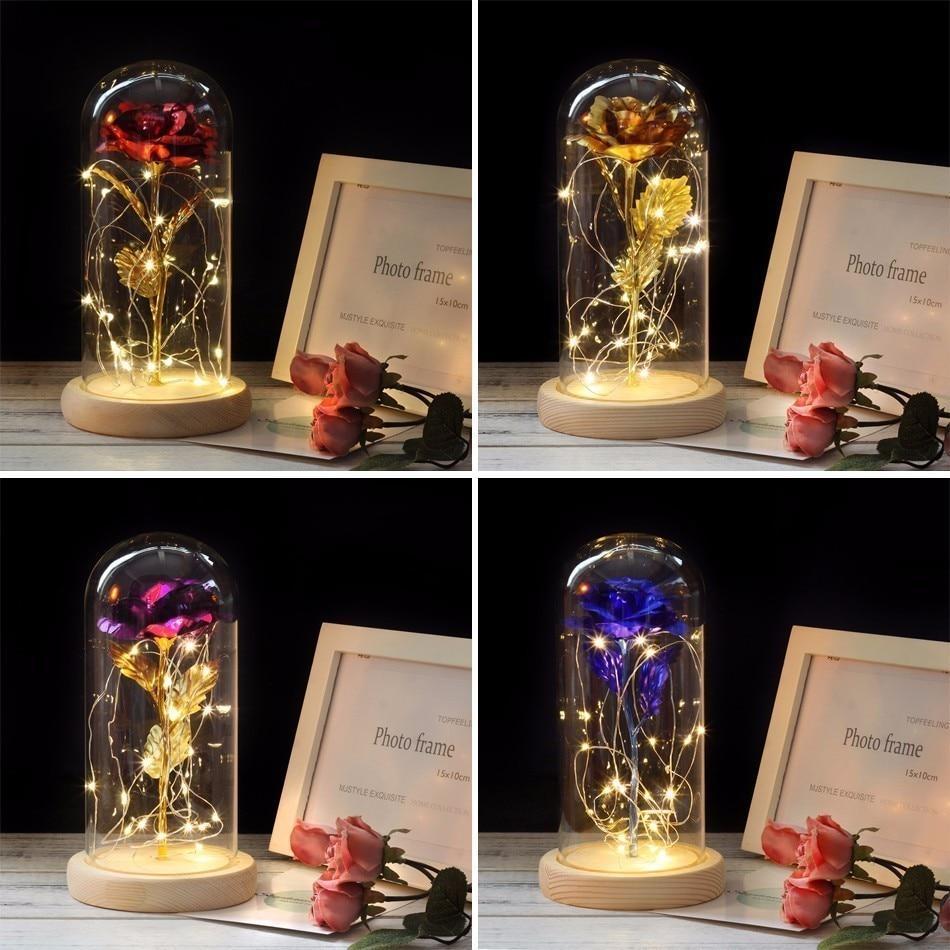 No1 Enchanted Rose LED In A Glass Dome