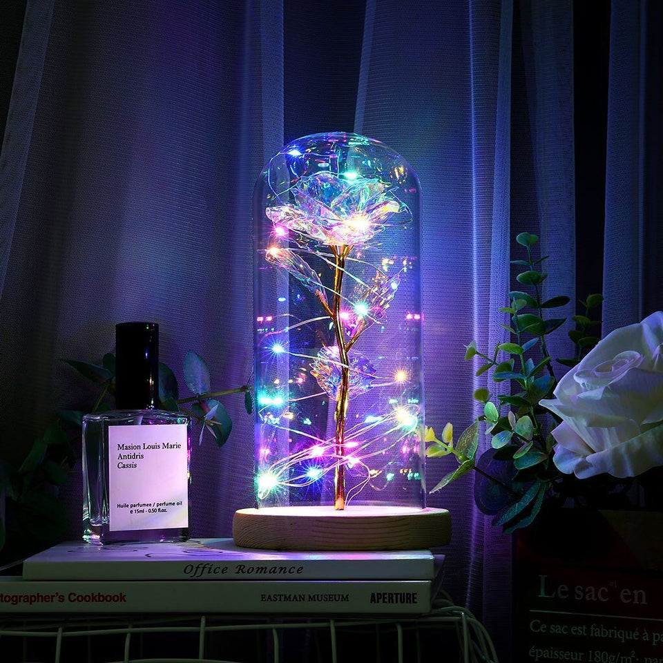 No1 Enchanted Rose LED In A Glass Dome