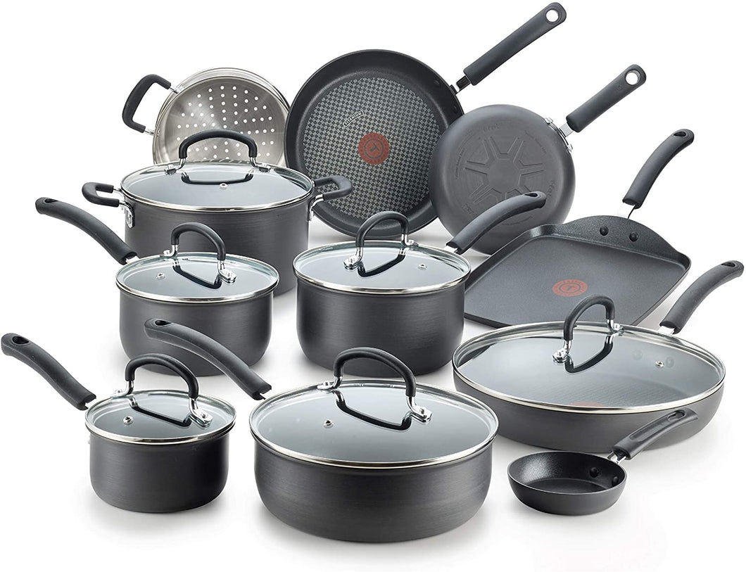 T-fal E765SH Ultimate Hard Anodized Nonstick 17 Piece Cookware Set