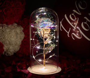 No1 Enchanted Rose LED In A Glass Dome