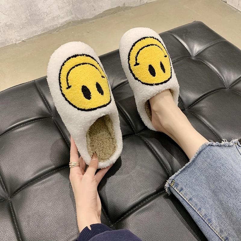 Happy Smiley Emoji Slippers